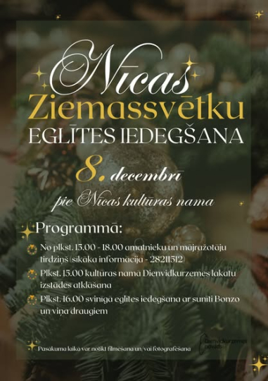 Nīcas egles iedegšana 2. Adventē