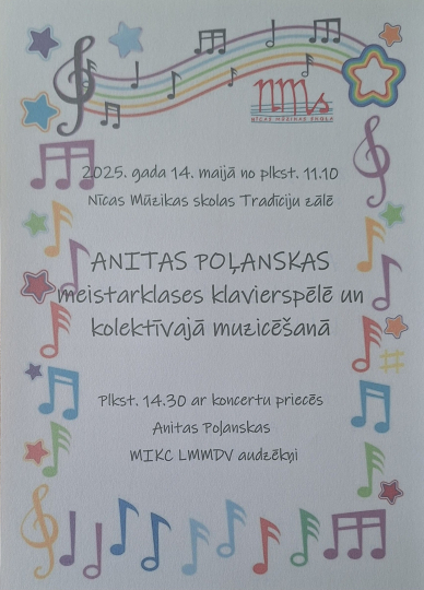 Anitas Poļanskas meistarklases klavierspēlē