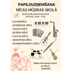Papilduzņemšana Nīcas Mūzikas skolā