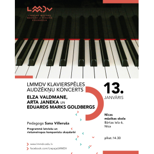 LMMDV klavierspēles audzēkņu koncerts Nīcas MS